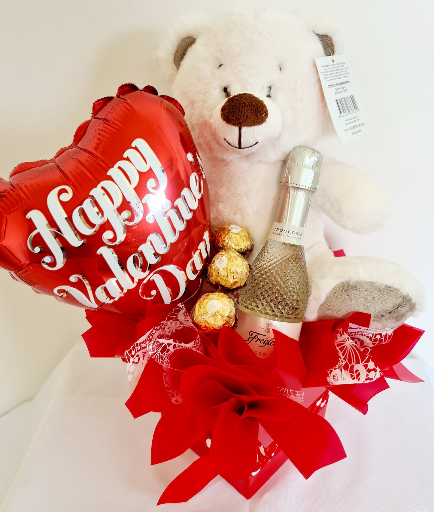 Quincy Bear + Balloon + Chocolate + Bubbles