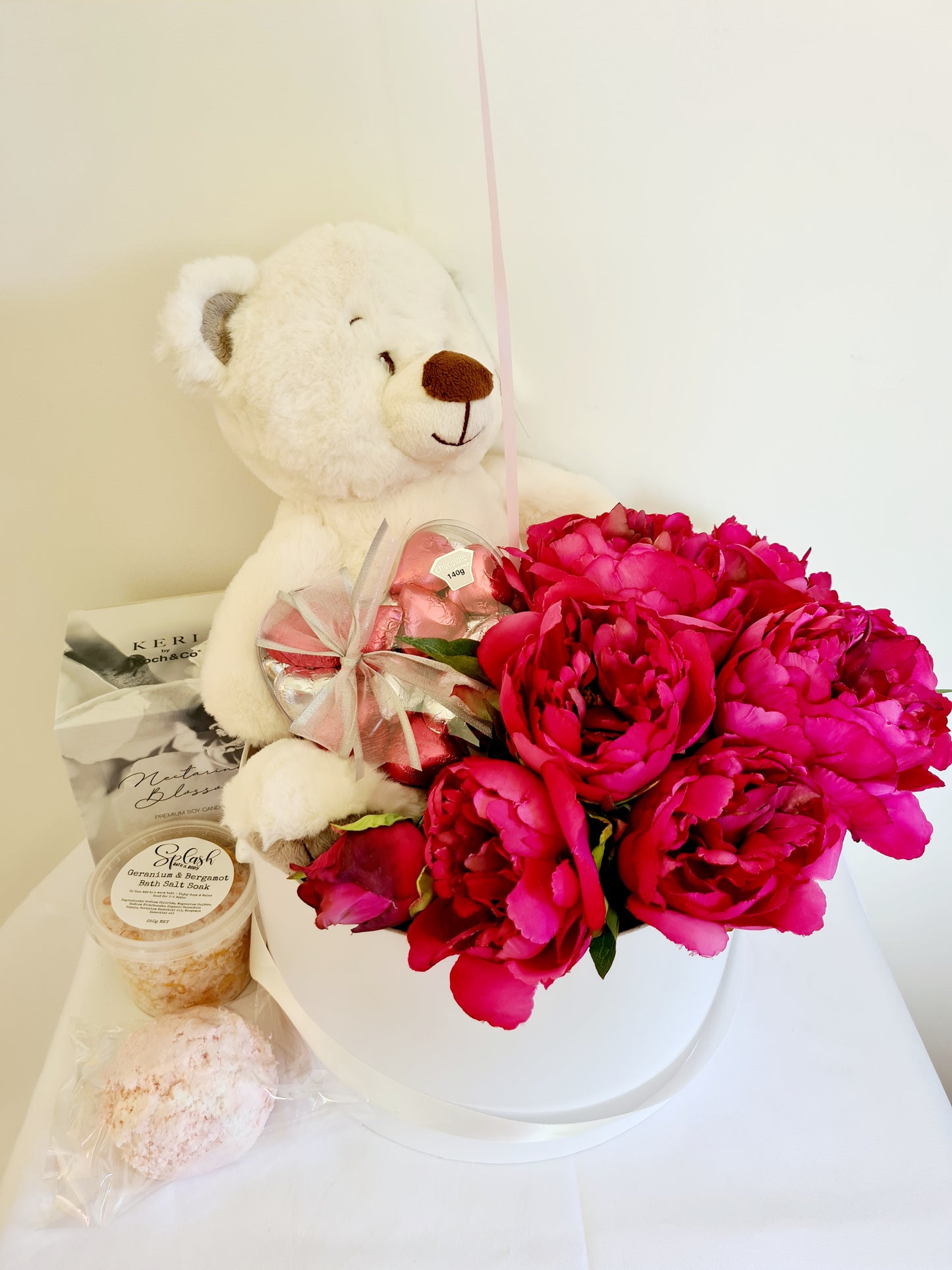 Teddy + Chocolate + Flowers + Pamper