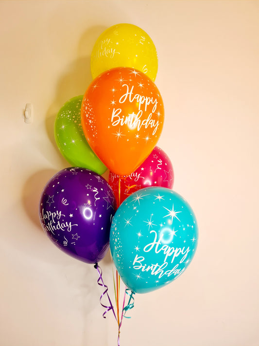 6 Balloon Helium Bouquet