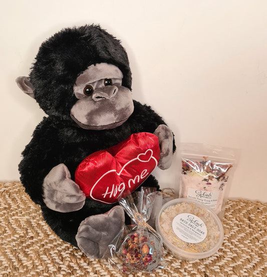 Valentine's George Gorilla with Pamper Hamper