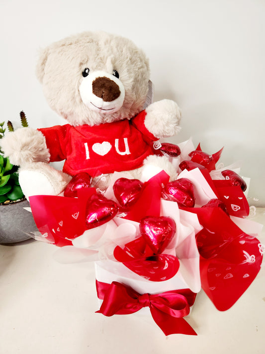 Valentine's Chocolate Bouquet with Teddy