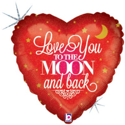 Love You To The Moon and Back Valentine's Foil Balloon